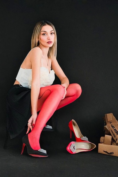 PayBuy Kadın Elegant Ayakkabı Kalp Tokalı Stiletto Topuklu Ayakkabı Özel Tasarım Abiye Ayakkabı