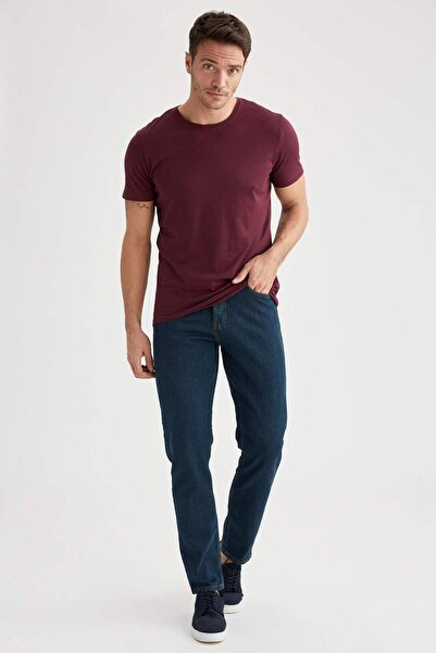 DeFacto Slim Fit Bisiklet Yaka Premium Kalite Basic Pamuklu Penye Tişört M6606AZ20SP