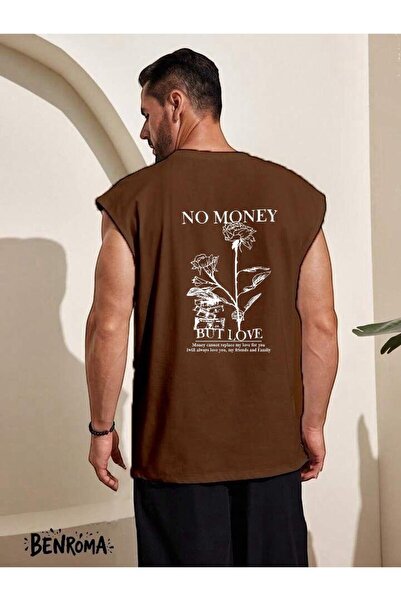 E-ROMA No Money but Love Printed Sleeveless T-Shirt