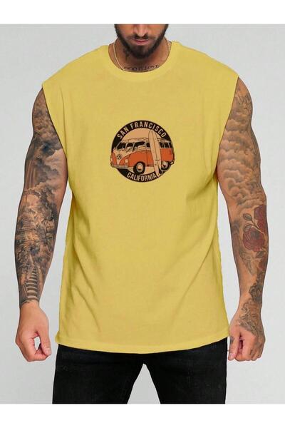 E-ROMA Αμάνικο μπλουζάκι με στάμπα