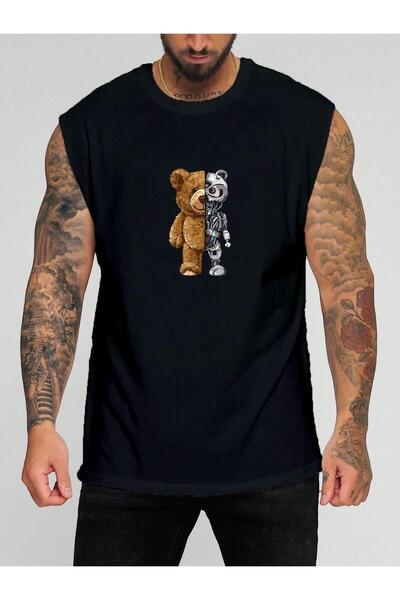 BENROMA Robotic Printed Sleeveless T-Shirt