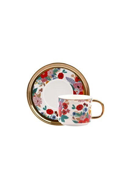 Kosova BEYAZ ÇİÇEKLİ TEK KİŞİLİK TÜRK KAHVESİ FİNCANI