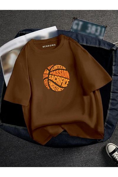 BENROMA 1 Product Is a Gift for Purchases of 6 or More Oversized Basketball Printed Unisex T-Shirt Printed