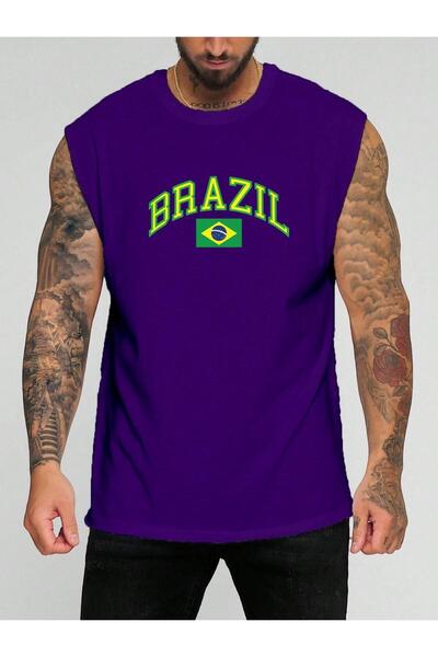 E-ROMA Tricou fără mâneci cu imprimeu Brazilia