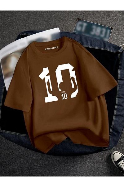 BENROMA 1 T-Shirt Gift for Purchases of 6 or More in the Cart - Oversized Football Player Printed Unisex T-Shirt Printed