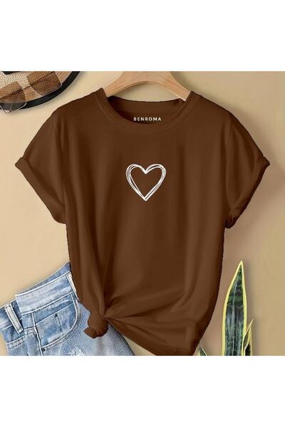BENROMA Детска тениска с отпечатък на сърце