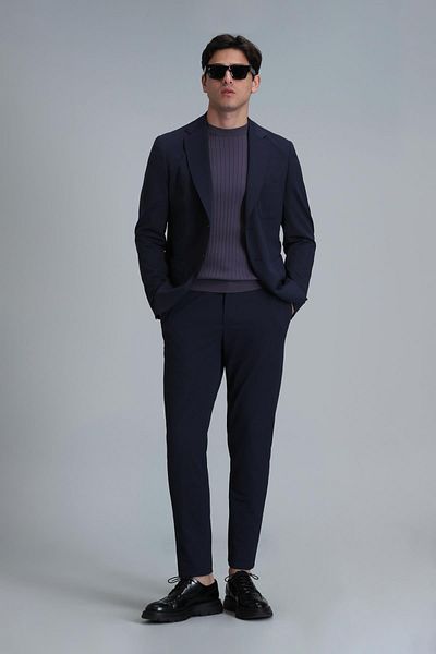 Lufian Jachetă Asel Sports pentru bărbați, slim fit, bleumarin
