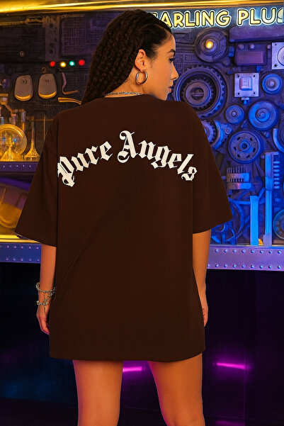 E-ROMA Μπλουζάκι OVERSIZE PURE ANGELS PRINTED