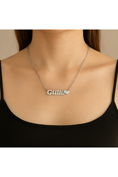NİŞANTAŞI GÜMÜŞ İsimli Gümüş Kolye, İsim Yazılı Kolye, İsimli Gümüş Kolye, 925 ayar Gümüş İsimli Kolye