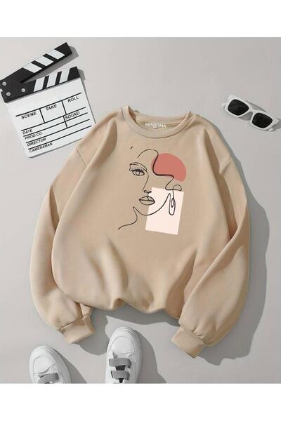 DM DOLCE MORE Γυναικείο φούτερ με 3 νήματα, χτενισμένο βαμβακερό, με στάμπα π...