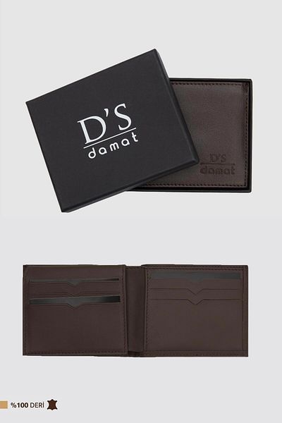 D'S Damat Ds Groom Brown Cutie Portofel din piele naturală