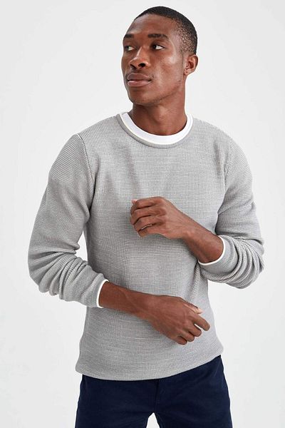 DeFacto Slim Fit Crew Neck Sweater Sweater R8707Az20Au