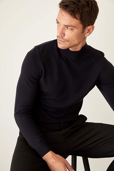 DeFacto Pulover de tricotaj cu jumătate de gât slim fit R1127AZ20WN