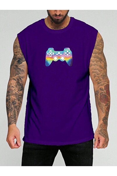 E-ROMA Tricou fără mâneci cu imprimeu Ps4