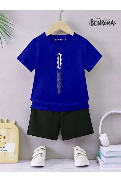 BENROMA Set pantaloni scurți unisex pentru copii - imprimat cu caractere