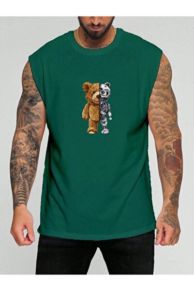 E-ROMA Tricou fără mâneci imprimat robotizat