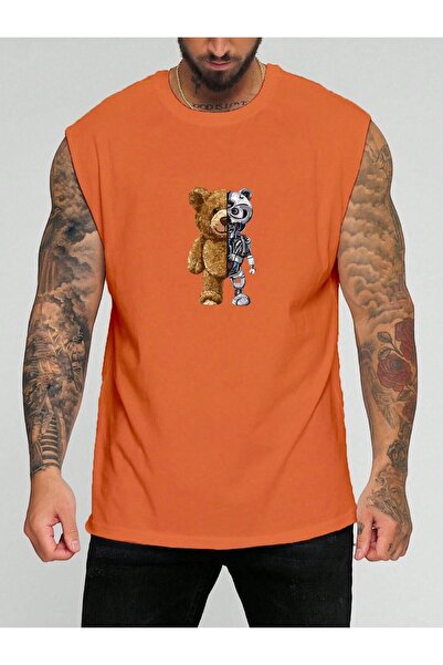 E-ROMA Tricou fără mâneci imprimat robotizat