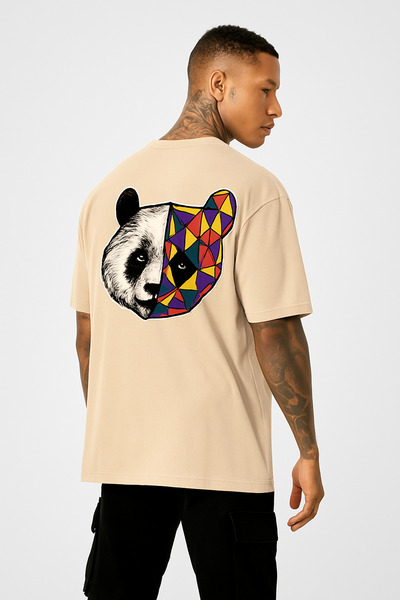 BENROMA Μαύρο μπλουζάκι με στάμπα Panda