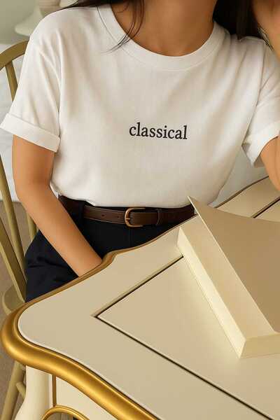 BENROMA Tricou unisex oversize cu imprimeu clasic