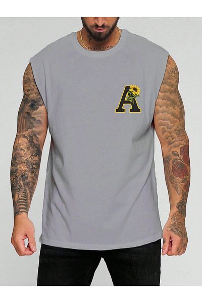 BENROMA In Cart 6 and Above Purchases Get 1 T-Shirt Gift - Floral a Printed Sleeveless T-Shirt
