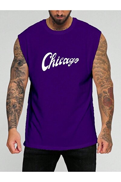 E-ROMA Tricou fără mâneci cu imprimeu Chicago