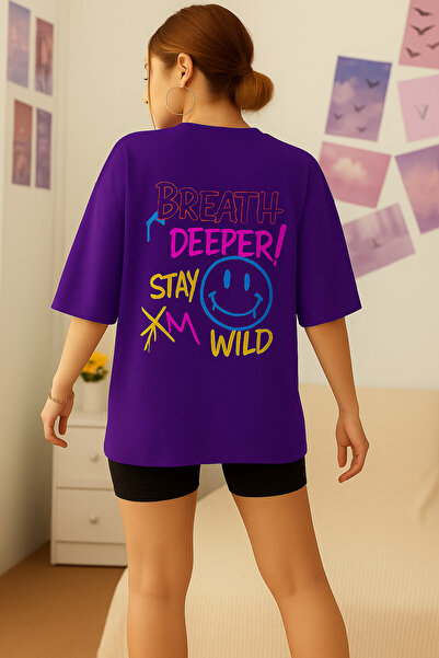 E-ROMA Φούτερ με στάμπα μεγάλου μεγέθους