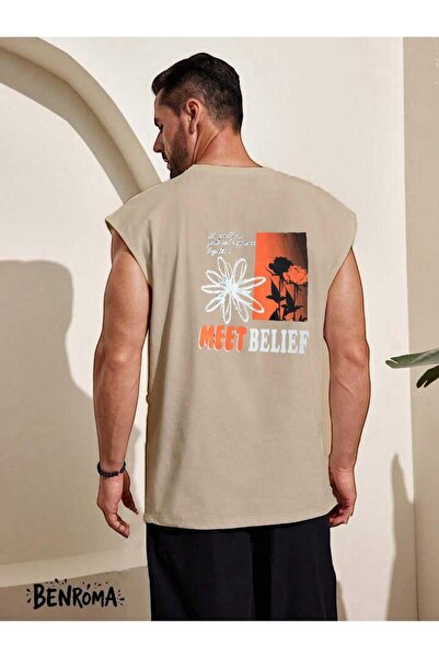 E-ROMA Γνωρίστε το αμάνικο μπλουζάκι με στάμπα Belief