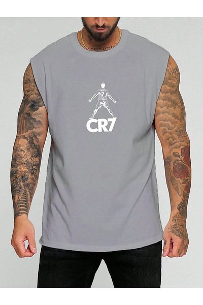 BENROMA 1 T-Shirt Gift for Purchases of 6 or More in Cart - Football Player Printed Sleeveless T-Shirt