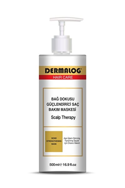 DERMALOG Yanmış Yıpranmış Saçlar Için Pürüzsüzleştirici & Onarıcı Bağ Dokusu Güçlendirici Saç Maskesi 500 ml