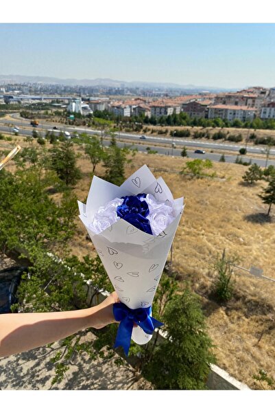 Yıldızköşesi Senden Önce Senden Sonra Çiçek Buketi Solmayan Yapay Gül Buketi Sevgiliye (NOT YAZILIR) 7 Adet