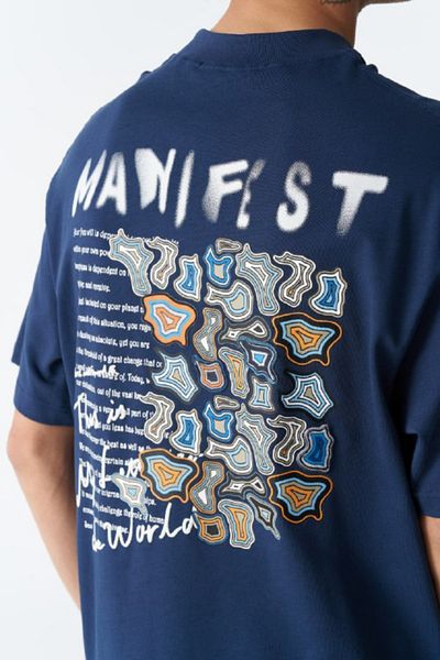 Saw Manifest Printed Embroidery Detailed Oversize Tshirt 4867