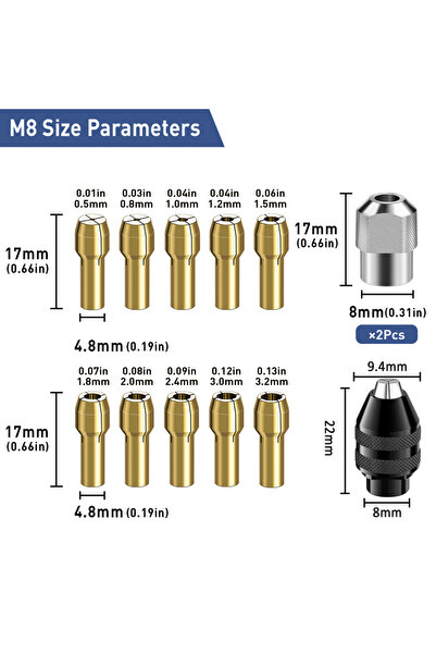 choice2 B Keyless Chuck1/32" to 1/8" Replacement 4486 and 4485 Drill Keyless ...