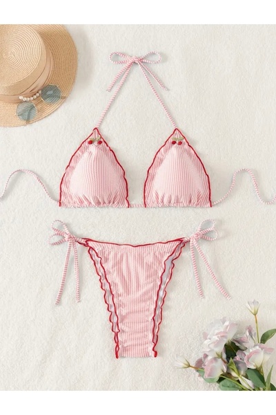 Lilly مجموعة بيكيني الكرز بوب