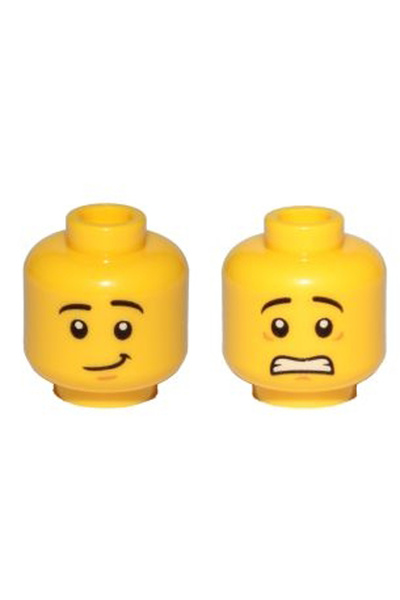 LEGO الملحق الأصلي مخصص للشخصية المصغرة ذات الوجه المضحك المخيف للذكور ذو الرأس الأصفر