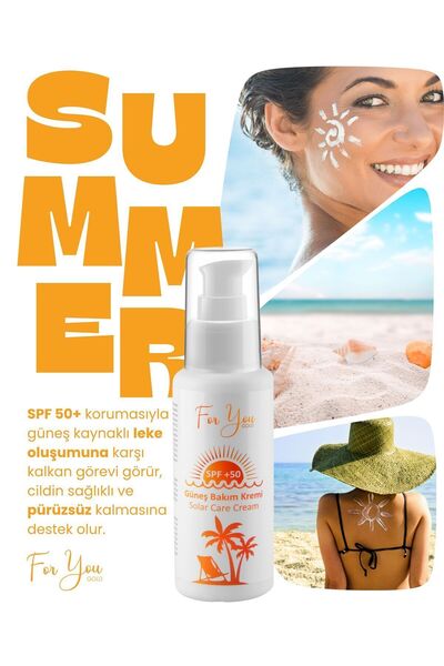 For You Gold واقي شمسي عالي الحماية - عامل حماية من الشمس SPF50+، 100 مل مضاد للعيوب