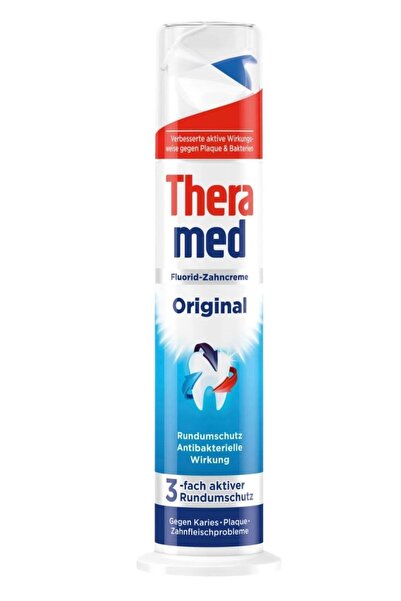 Theramed Thera Med Tam Beyazlatıcı Dispenser Diş Macunu Koruyu Florürlü 100ml