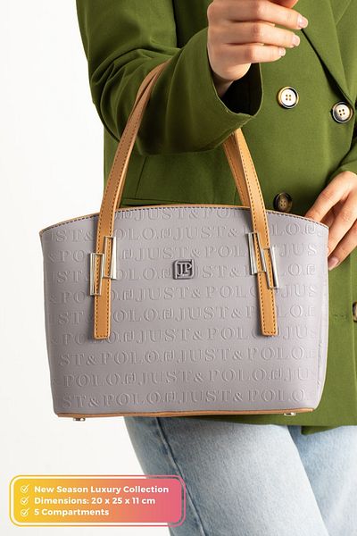 POLOGRAND London Geantă de umăr originală Just Polo Collection, cu 5 compartimente, din piele moale, cu curea încrucișată reglabilă