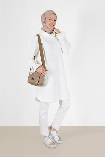 Alvina QUILTED PATTERN TUNIC WITH ELASTIC CUFFS 42372