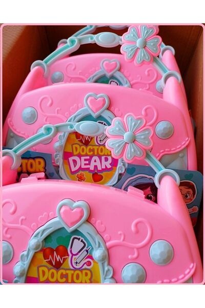 OYUNCAKSAHİLİ Çantalı Doktor Seti Aksesuarlı Evcilik Oyunu Oyuncak Açılır Mes...