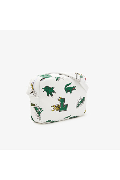 Lacoste Holiday Unisex Printed White Messenger Bag