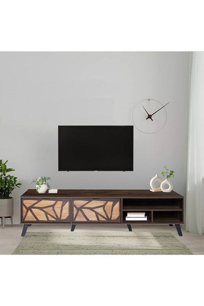 DEC22 A very distinctive TV table with a modern design, measuring 180 cm
