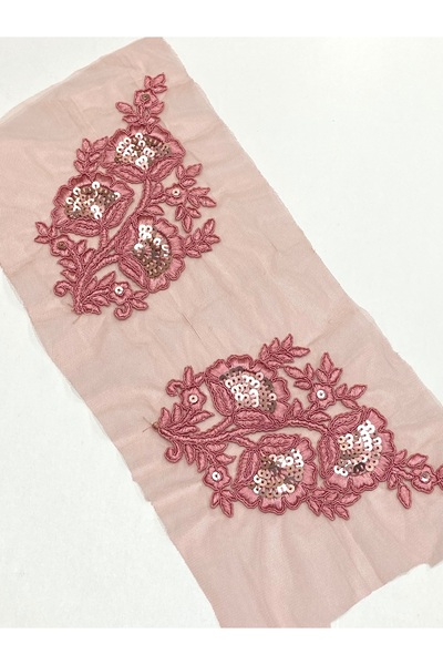 karantuhafiye Applique Guipure / 2-Piece Applique / Sequin Applique / Clothing Applique