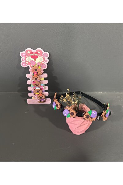 BUCHE Cappybara Saç Bükücü Figürlü Klipsli Çocuk Tacı