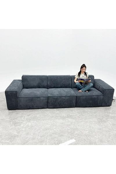 MAPLE HOME DECORATION 3-seater Sofa Modular Sofas Set Compression Sponge Sectional Lounge High Density Foam