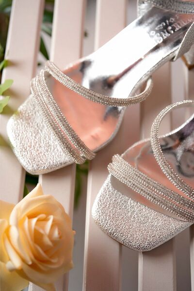 serkanseyyid S-622 Burgundy Orchid Detailed Thin Heeled Women's Slippers