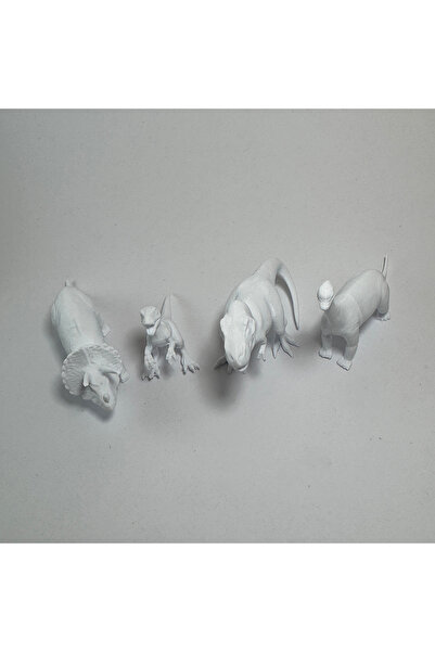 Köseoğlu Dinozor Serisi 1 - Oyuncak Hayvan Boyama Seti - T-rex, Triceratops, Velociraptor, Brachiosaurus