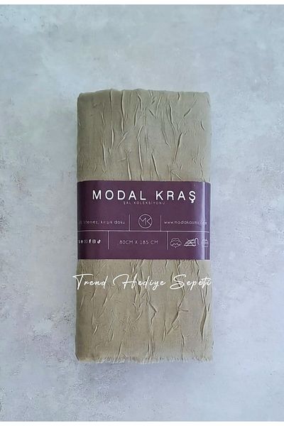 Trend Hediye Sepeti Bamboo Scarf Olive Green Color