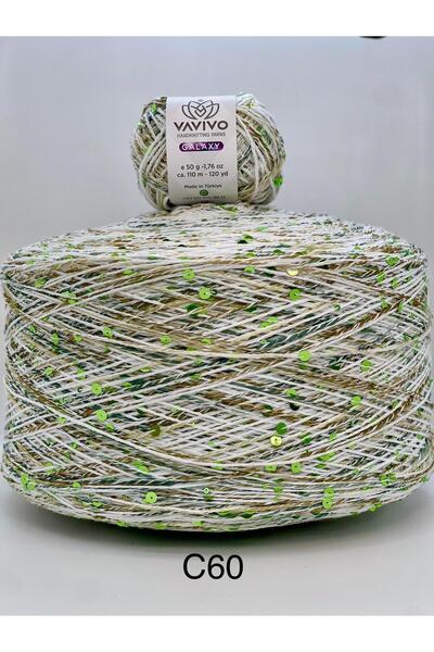 VAVIVO HANDKNITTING YARNS Vavivo Galaxy 3+6 mm Thick Sequence Hand Knitting and Bag Yarn