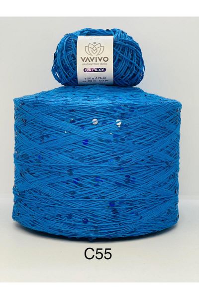 VAVIVO HANDKNITTING YARNS Vavivo Galaxy 3+6 mm Thick Sequence Hand Knitting and Bag Yarn