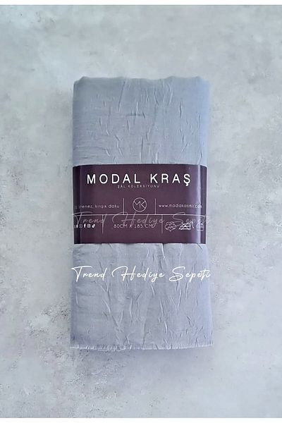Trend Hediye Sepeti Σάλι μπαμπού Kraş σε γκρι χρώμα